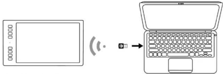 Huion Inspiroy Q11K V2 - Wireless Mode Connection - 1