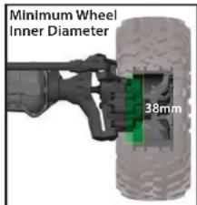 Minimum Wheel Inner Diameter 38mm