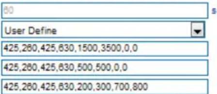 80 User Define 425,280,425,630,1500,3500,0,0 425,280,425,630,500,500,0,0 425,280,425,630,200,300,700,800