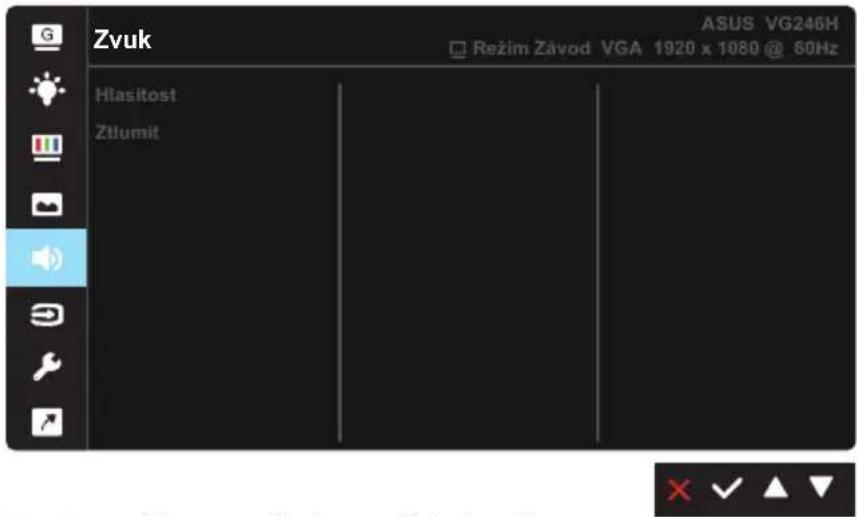 Zvuk ASUS VG246H Režim Závod VGA 1920 x 1080 @ 60Hz Hlasitost Ztlumit