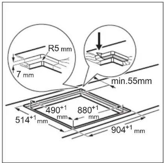 SMEG SI2M7953DW - Attaching the seal - Integrated installation - 8