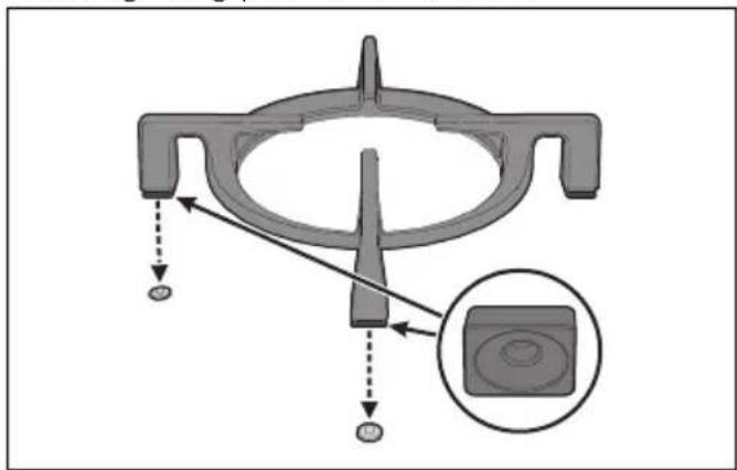 SMEG PM3953D - Correct positioning of the pan supports - 1