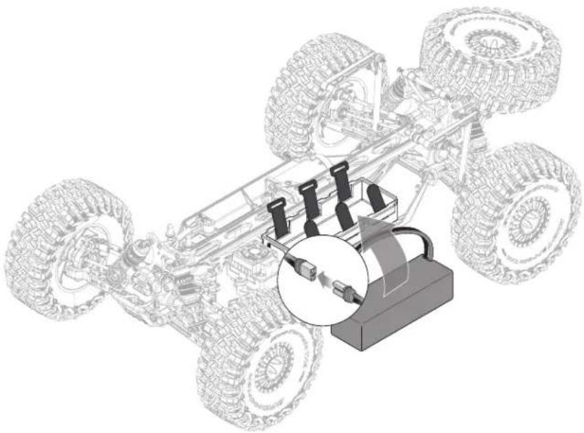 Losi Lasernut U4 - INSTALLING THE BATTERY - 1