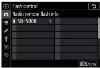 NIKON Z 7II - Informace o rádiovém dálkovém blesku - 1
