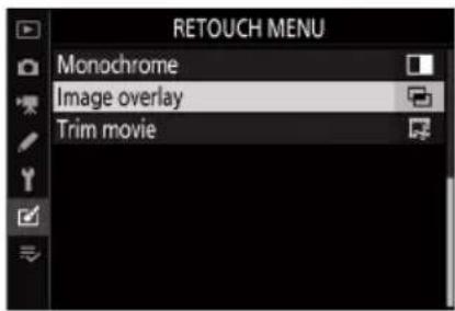 RETOUCH MENU Monochrome Image overlay Trim movie