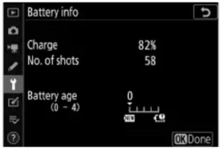 NIKON Z 7II - Informace o baterii - 1