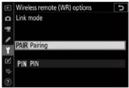 NIKON Z 7II - : Vyberte režim propojení pro WR-R10. - 1
