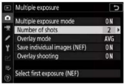 NIKON Z 7II - Vytvoření vícenásobné expozice - 3