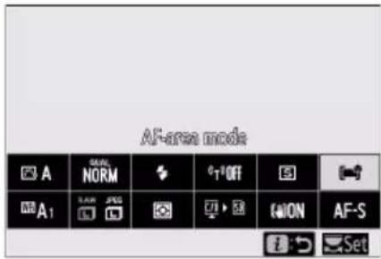 NIKON Z 7II - Výběr režimu oblasti AF - 1