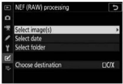NIKON Z 7II - Vyberte způsob výběru obrázků. - 1