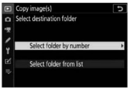 NIKON Z 7II - Vyberte cílovou složku. - 1