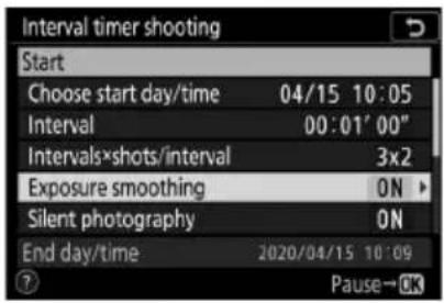 NIKON Z 7II - Upravte nastavení intervalového časovače. - 8