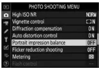 NIKON Z 7II - Vytváření režimů vyvážení obrazu na výšku - 1