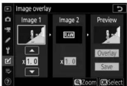 Image overlay Image 1 Image 2 Preview RAW x 1.0 x 1.0 Overlay Save Zoom OK Select