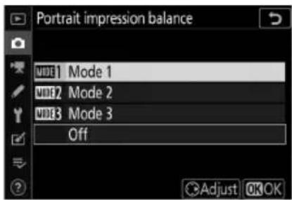 NIKON Z 7II - Vytváření režimů vyvážení obrazu na výšku - 2
