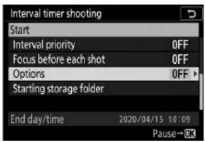 NIKON Z 7II - Upravte nastavení intervalového časovače. - 20