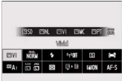 SD NL VI MC PT VWd VI NORM +1+OFF A1 RAW JPEG ON AF-S