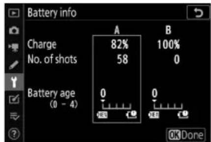 NIKON Z 7II - Kontrola úrovně baterií v MB-N11 - 3