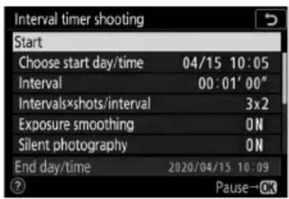 NIKON Z 7II - Zvýrazněte [Start] a stiskněte OK - 1
