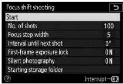 NIKON Z 7II - Zvýrazněte [ Start ] a stiskněte OK - 1