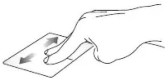 ASUS ZenBook Pro Duo 15 - Posun dvou prstů (nahoru/dolů) Posun dvou prstů (vlevo/vpravo) - 2