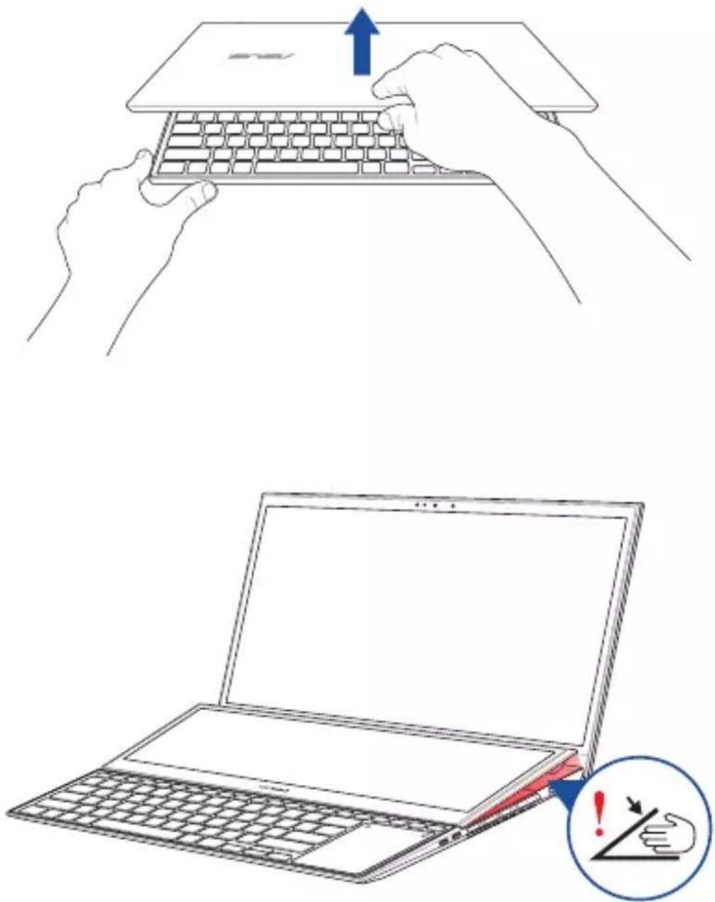 ASUS ZenBook Pro Duo 15 - Zvednutím otevřete panel displeje - 1