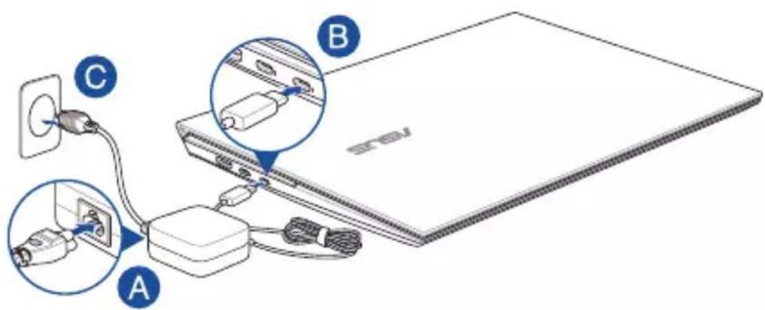 ASUS ZenBook Duo 14 - Nabíjení notebooku - 2