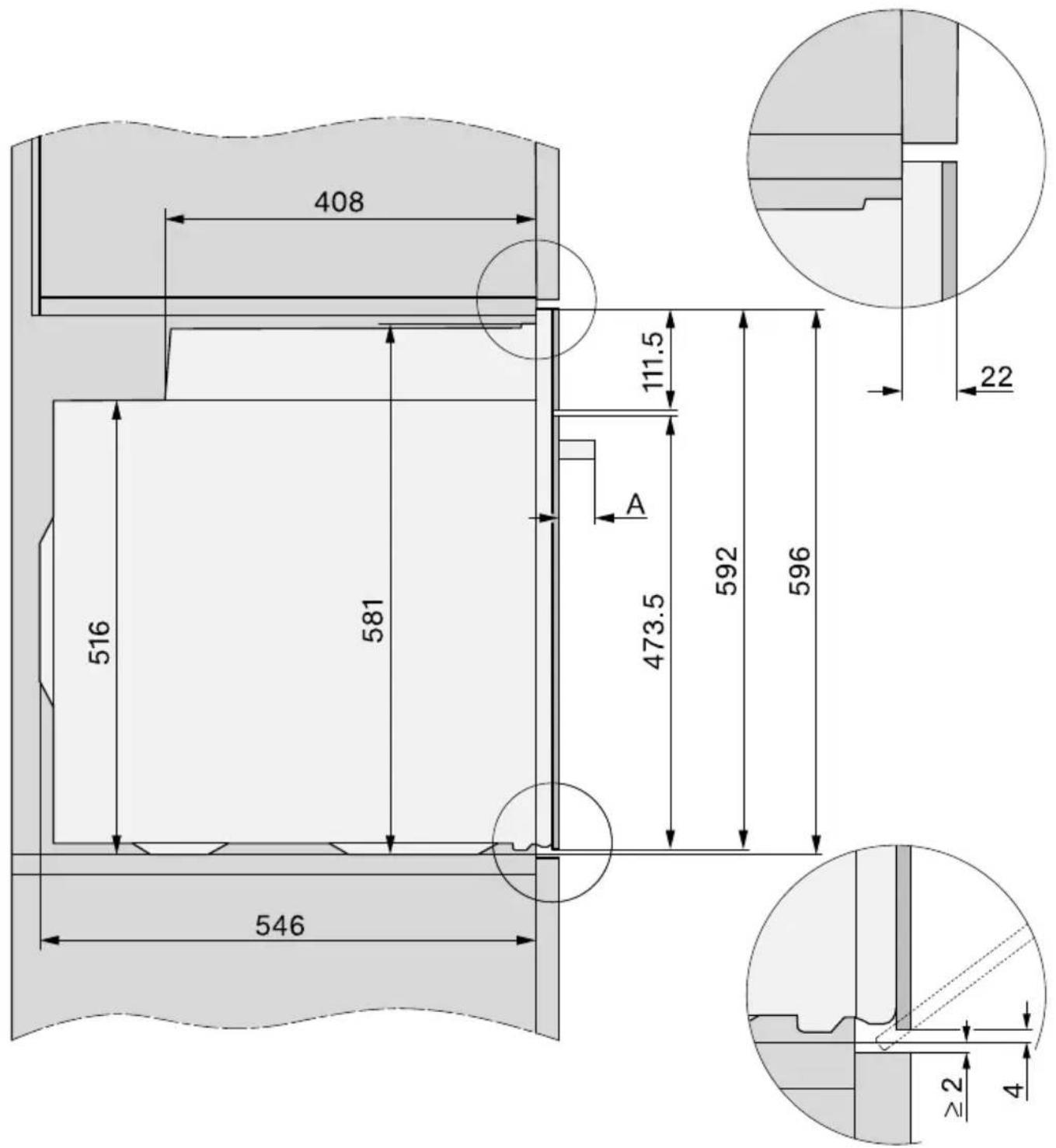 MIELE H 7262 BP - Installation in a tall or base unit - 2
