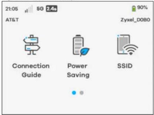21:05 5G 2.4s AT&T 90% Zyxel_DOBO Connection Guide Power Saving SSID