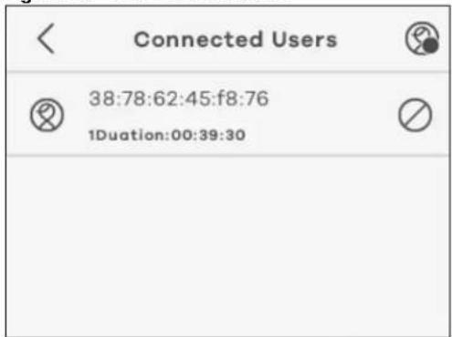 Connected Users 38:78:62:45:f8:76 1Duation:00:39:30