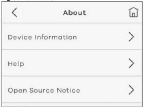 < About Device Information > Help > Open Source Notice >