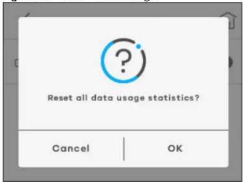 Reset all data usage statistics? Cancel OK