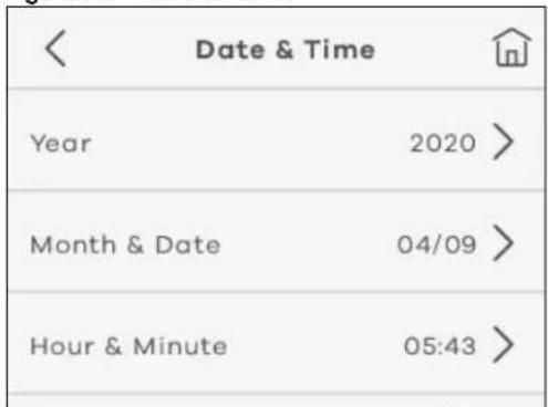 Date & Time Year 2020 > Month & Date 04/09 > Hour & Minute 05:43 >
