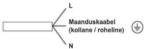 L Maanduskaabel (kollane / roheline) N