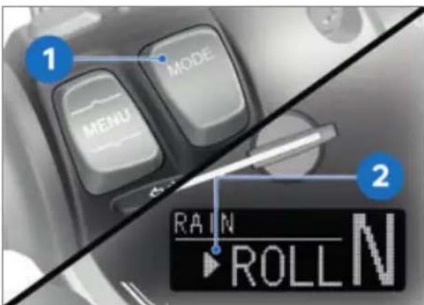 1 MENU MODE 2 RAIN ROLL N