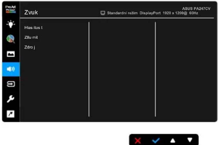Zvuk Hlas itos t Ztu mit Zdro j ASUS PA247CV Standardni režim DisplayPort 1920 x 1200@ 60Hz