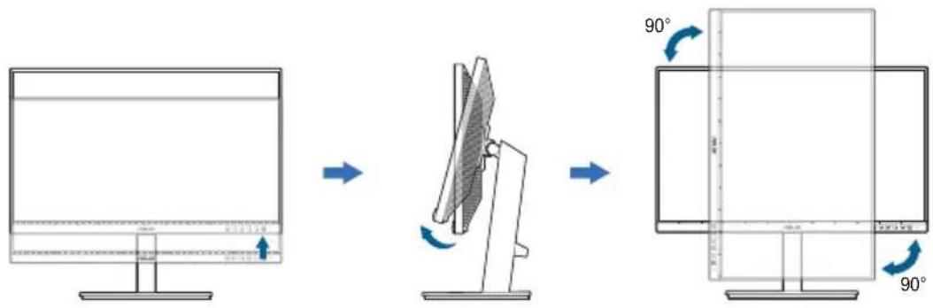 ASUS ProArt PA247CV - Otočení monitoru - 1