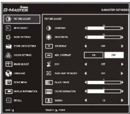 IIYAMA G-Master G2440HSU-B1 - Picture Adjust - 1