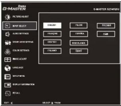 IIYAMA G-Master G2440HSU-B1 - Language - 1