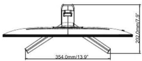 IIYAMA G-Master G2440HSU-B1 - DIMENSIONS : G-MASTER G2440HSU - 3