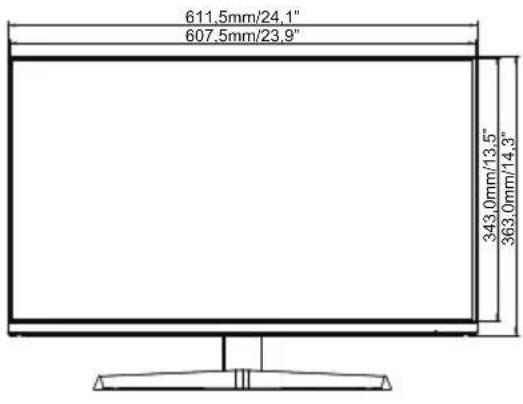 IIYAMA G-Master G2440HSU-B1 - DIMENSIONS : G-MASTER G2740QSU - 1