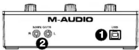 M-AUDIO Track - Panel trasero - 1