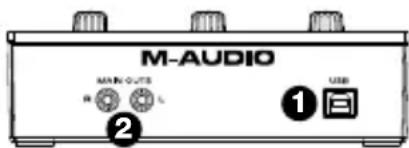 M-AUDIO Track - Panneau arrière - 1