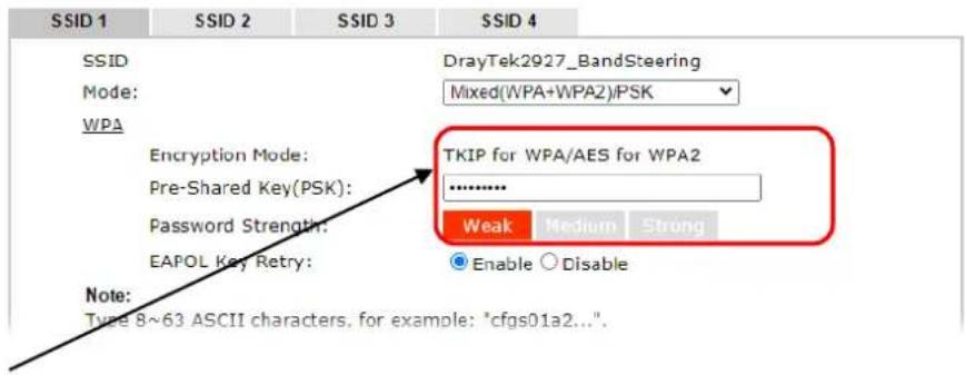 Draytek Vigor 2927ac - Example: How to Use Band Steering? - 5