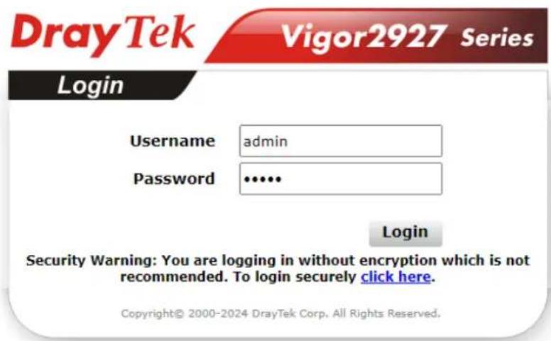 Draytek Vigor 2927ac - I-3 Accessing Web Page - 1