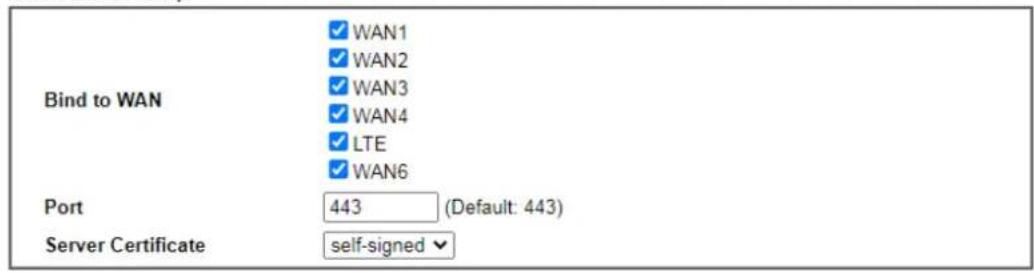 Draytek Vigor 2927ac - V-1-5 SSL General Setup - 2