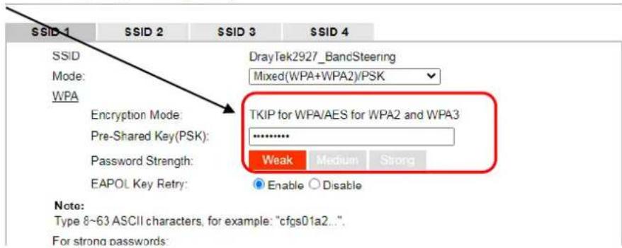 Draytek Vigor 2927ac - Example: How to Use Band Steering? - 6