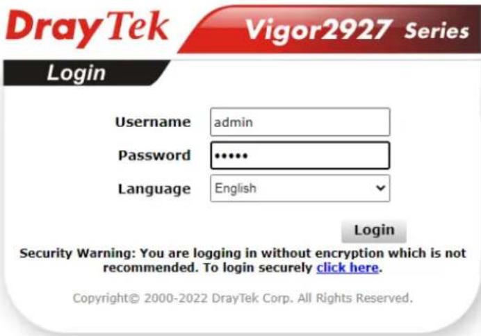 Draytek Vigor 2927ac - I-7 Registering Vigor Router - 1
