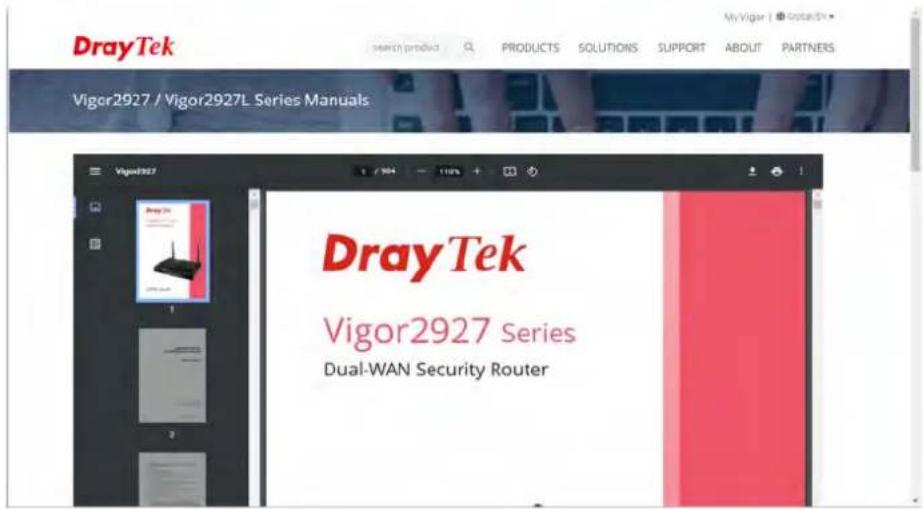 Draytek Vigor 2927ac - I-4-8 Manual Download - 2