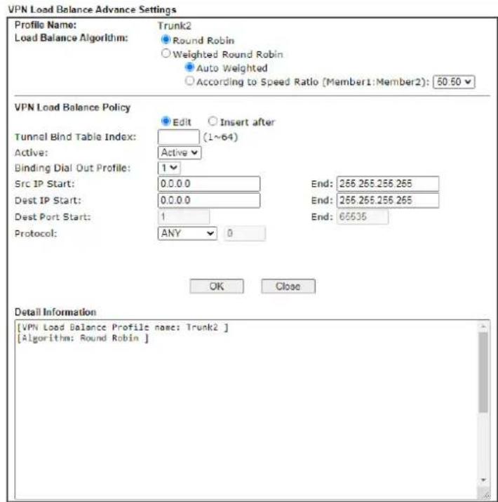 Draytek Vigor 2927ac - Configuring, Modifying or Deleting a VPN Trunk - 7
